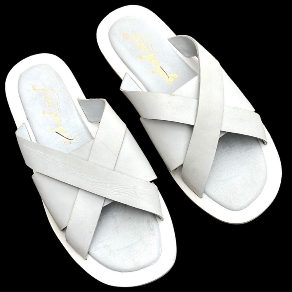 Free People Leather Del Mar Slide Sandals Size 10